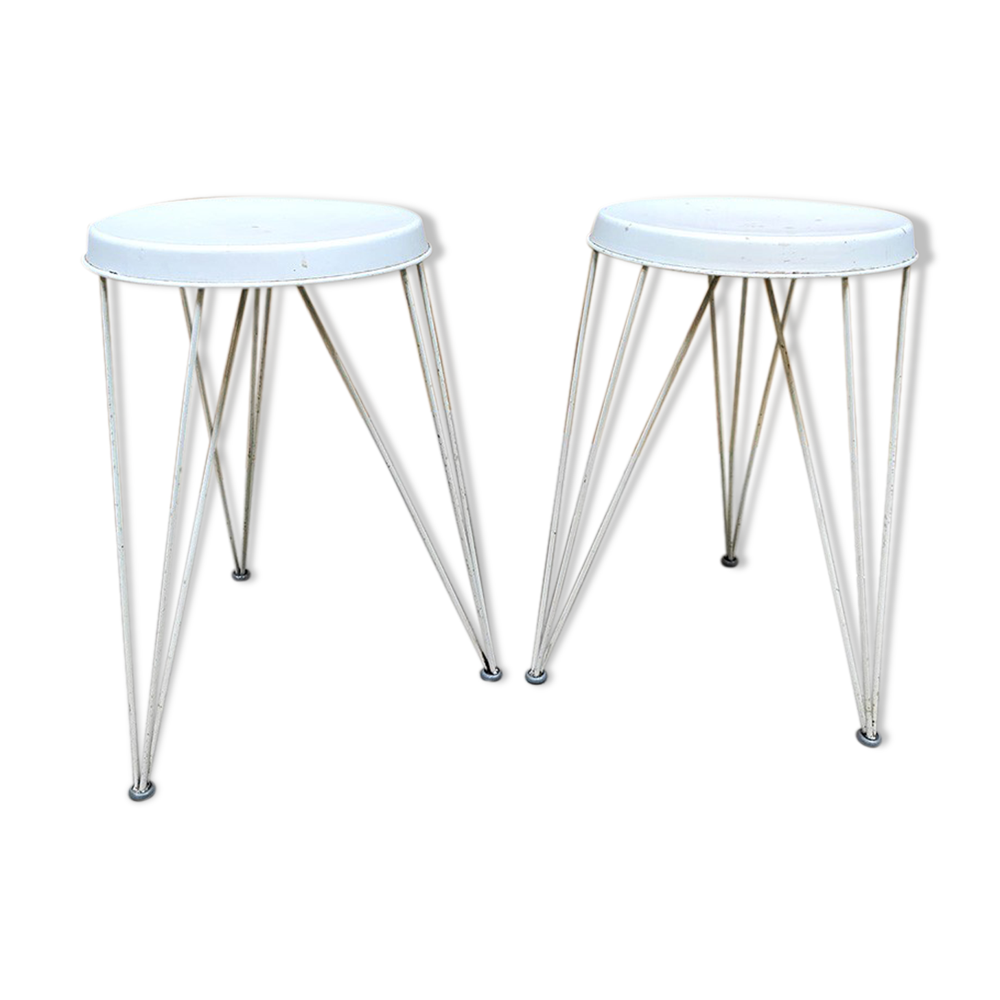 Set of 2 Dutch wire stools Pilastro Tjerk Reijenga