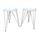 Lot de 2 tabourets en fil de fer hollandais Pilastro Tjerk Reijenga