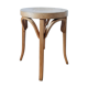 Vintage round kitchen stool, waxed bentwood, 50s, Baumann style