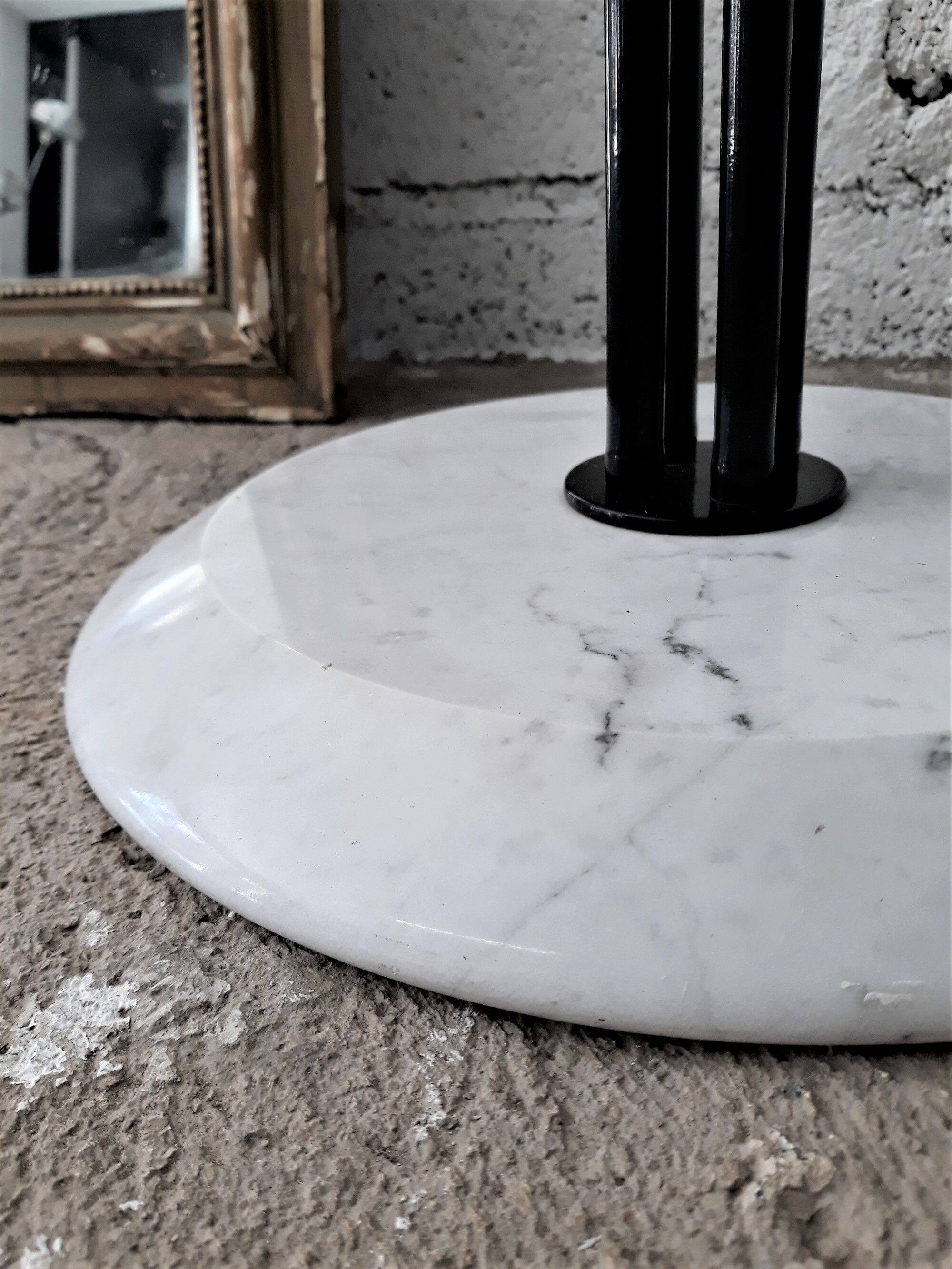 Porte-manteaux sur pied forme perroquet / Socle et patères marbre / Modern Mid-Century / Vintage 1960