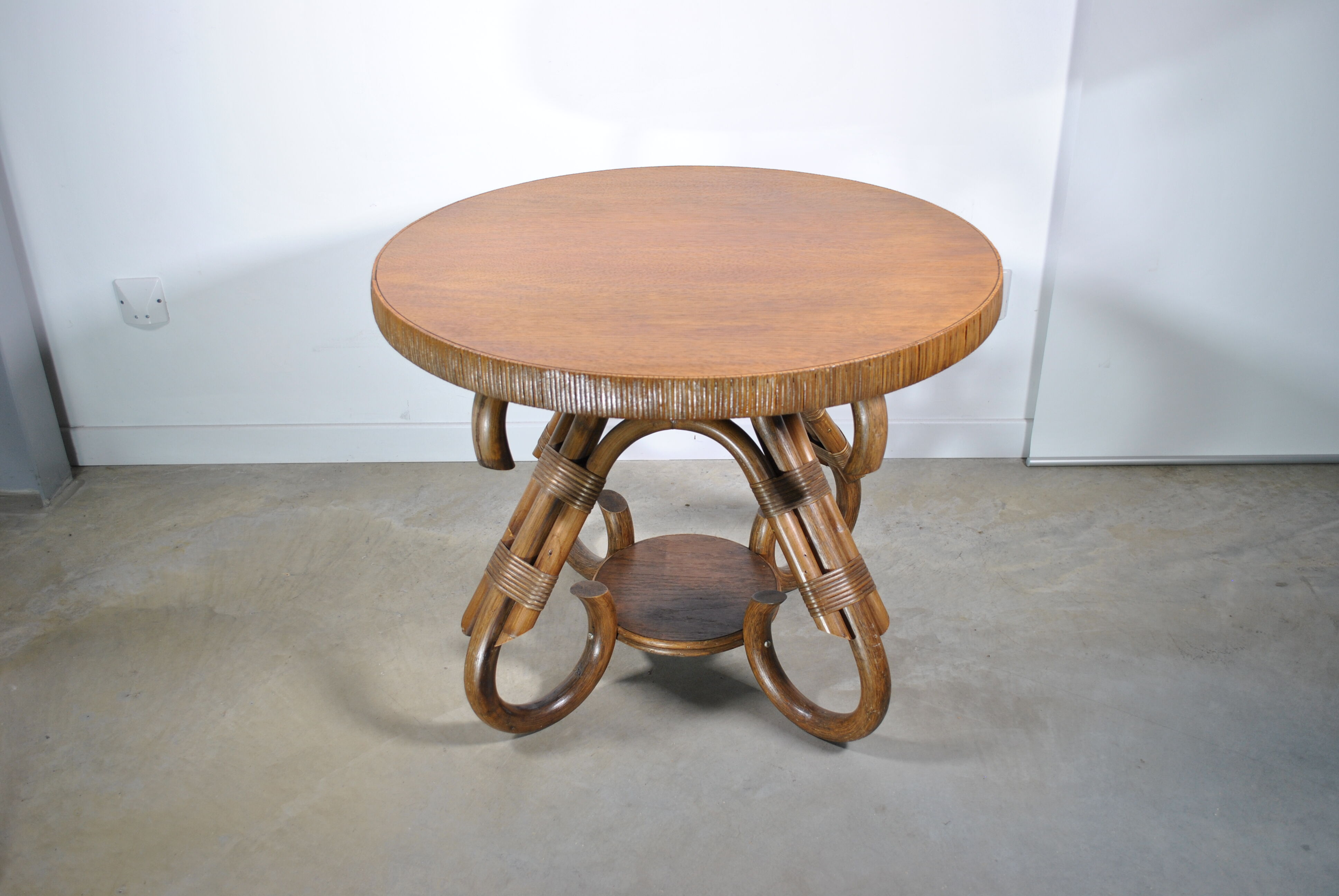 Rattan coffee table year 70