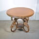 Table basse en rotin année 70