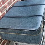 Retro blue suitcase 69 cm wide