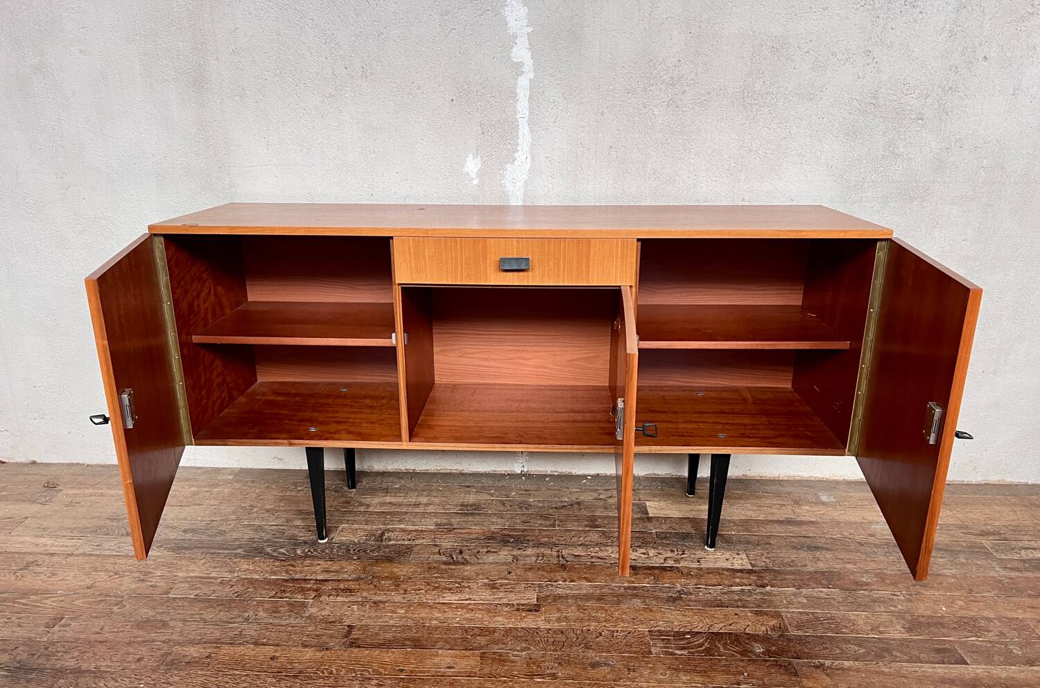 Vintage Scandinavian sideboard with gray legs