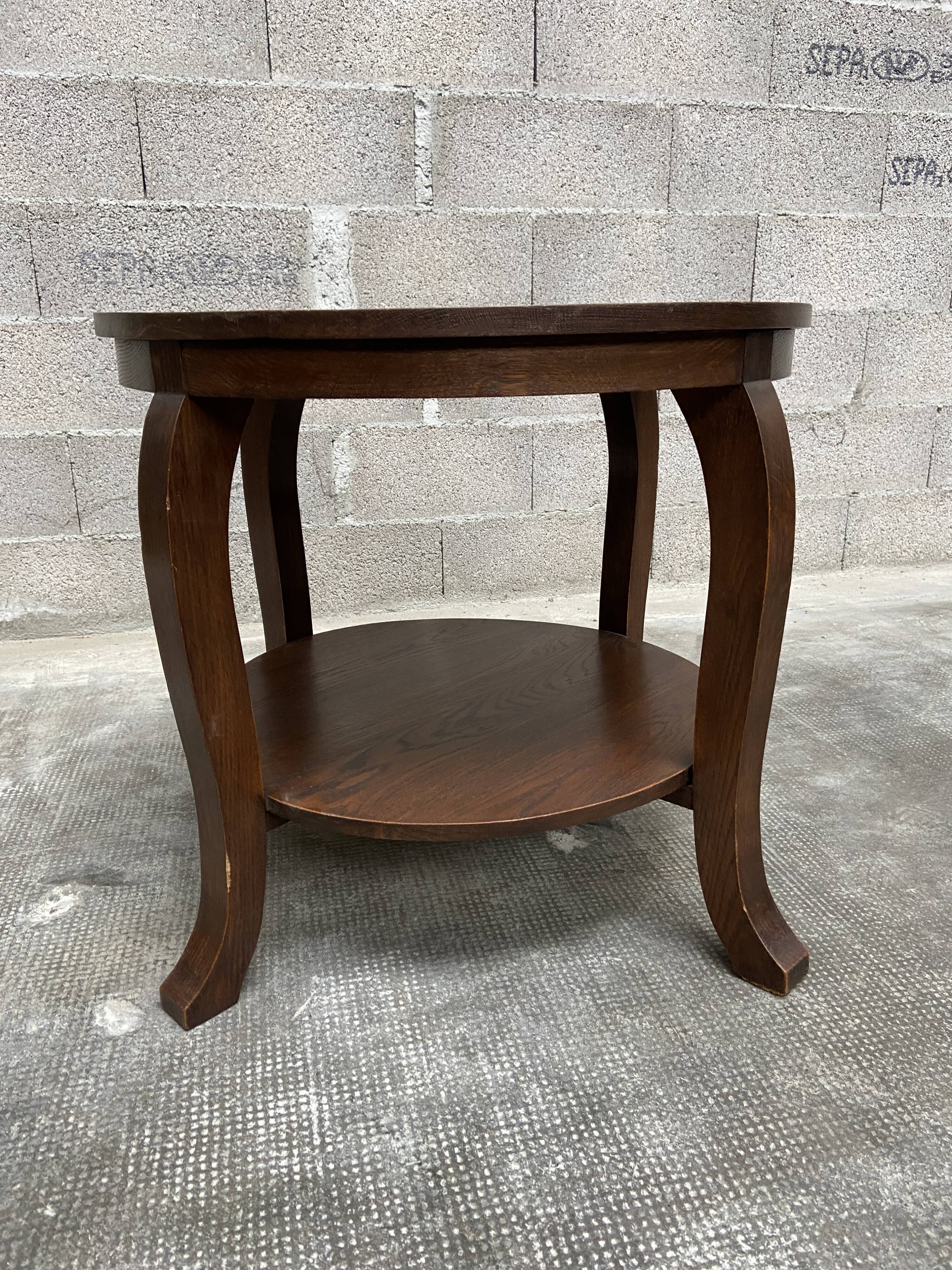 Pedestal table coffee table Art Deco 1950