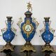 Garniture de cheminée Napoléon III en faïence Villeroy & Boch Mettlach