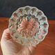 Transparent glass dessert service, vintage salad bowl France.