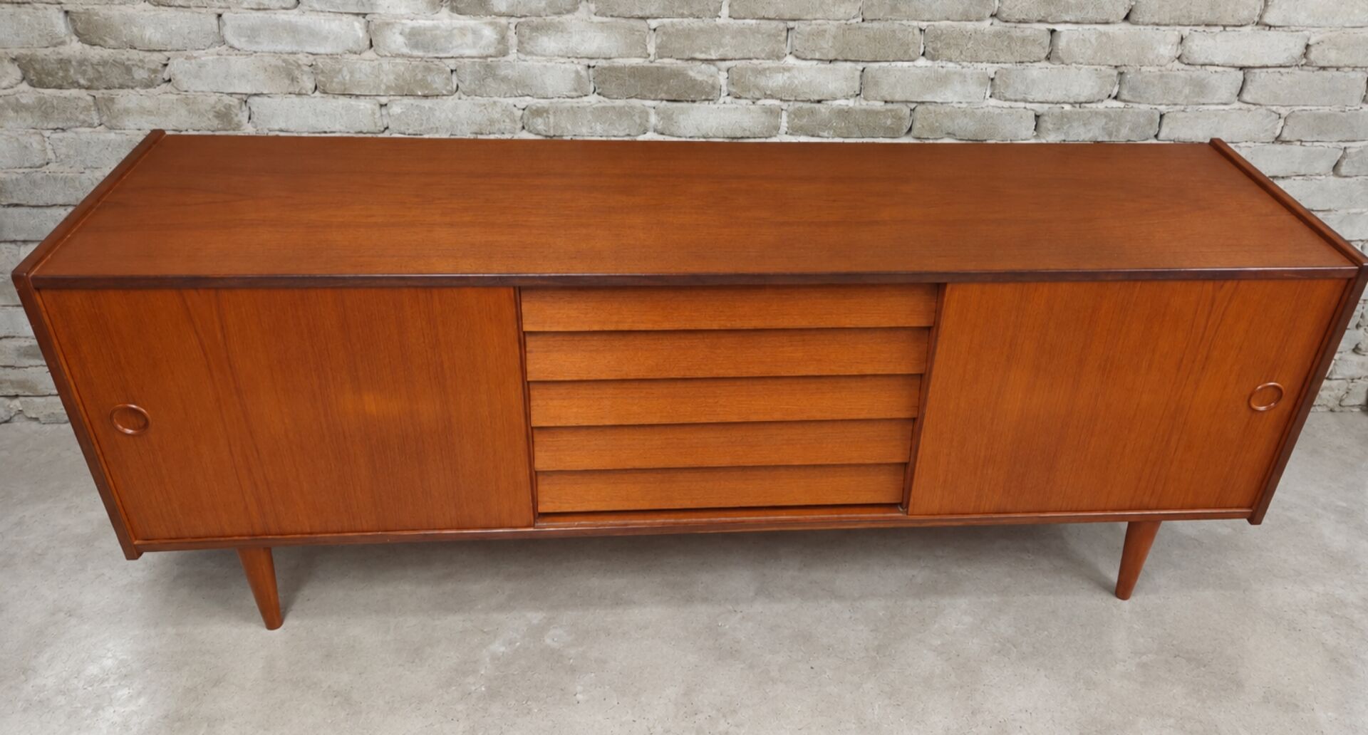 Large Scandinavian teak sideboard – 1960s