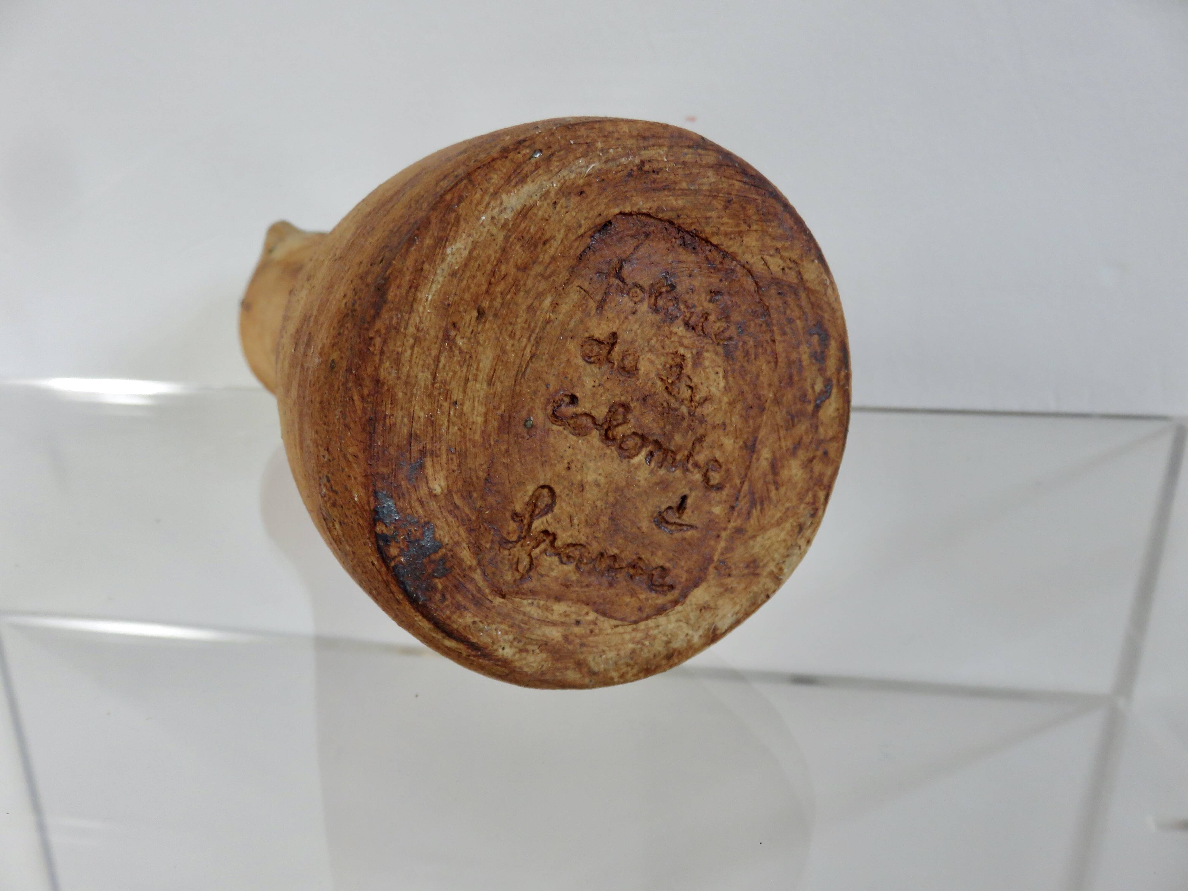 Stoneware vase "poterie de la colombe" Vallauris, 50s-60s