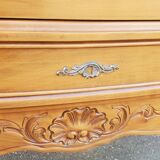 2-drawer chest of drawers in varnished wood