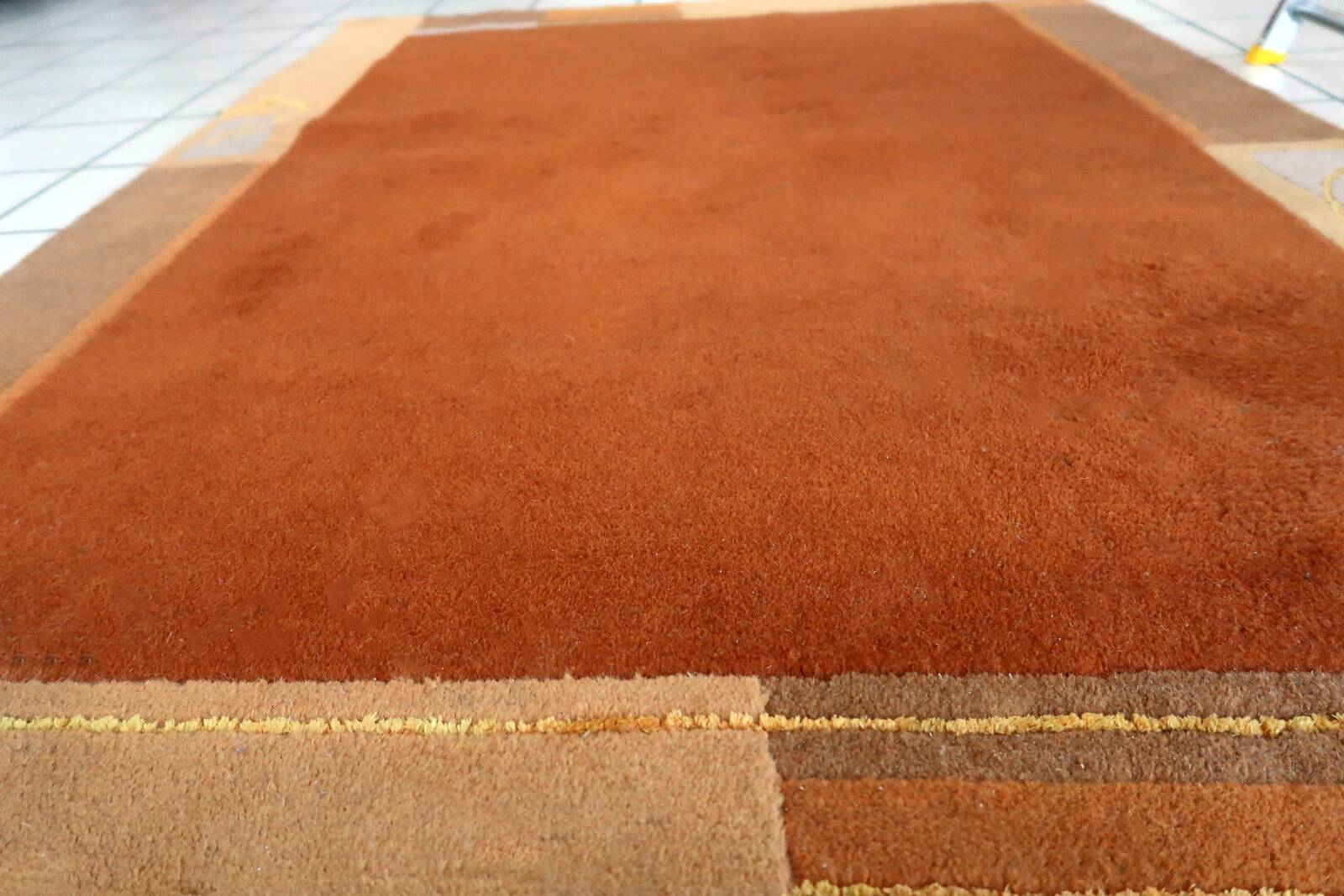 Tapis Vintage Khaden Tibétain Fait Main en Laine – Années 1970 – 122 x 163