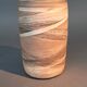 Vase rouleau en terre cuite peinte, La Borne vers 1960 par Anne-Marie Sybsema de Bay.
