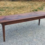 19th century farmhouse table with spindle legs, 225cm