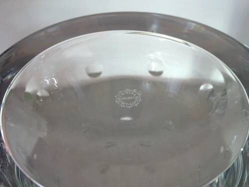ST LOUIS "Bubbles" vase diabolo cut crystal bubbles signed - H 25 cm