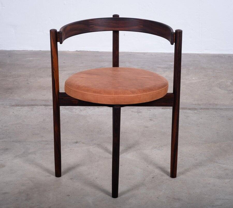 Dining Chairs in Rosewood attributed to Hugo Frandsen for Børge M.S, Denmark, 1964, Set of 4