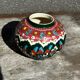 Petit Vase Vintage rond en céramique Turque H 11 cm