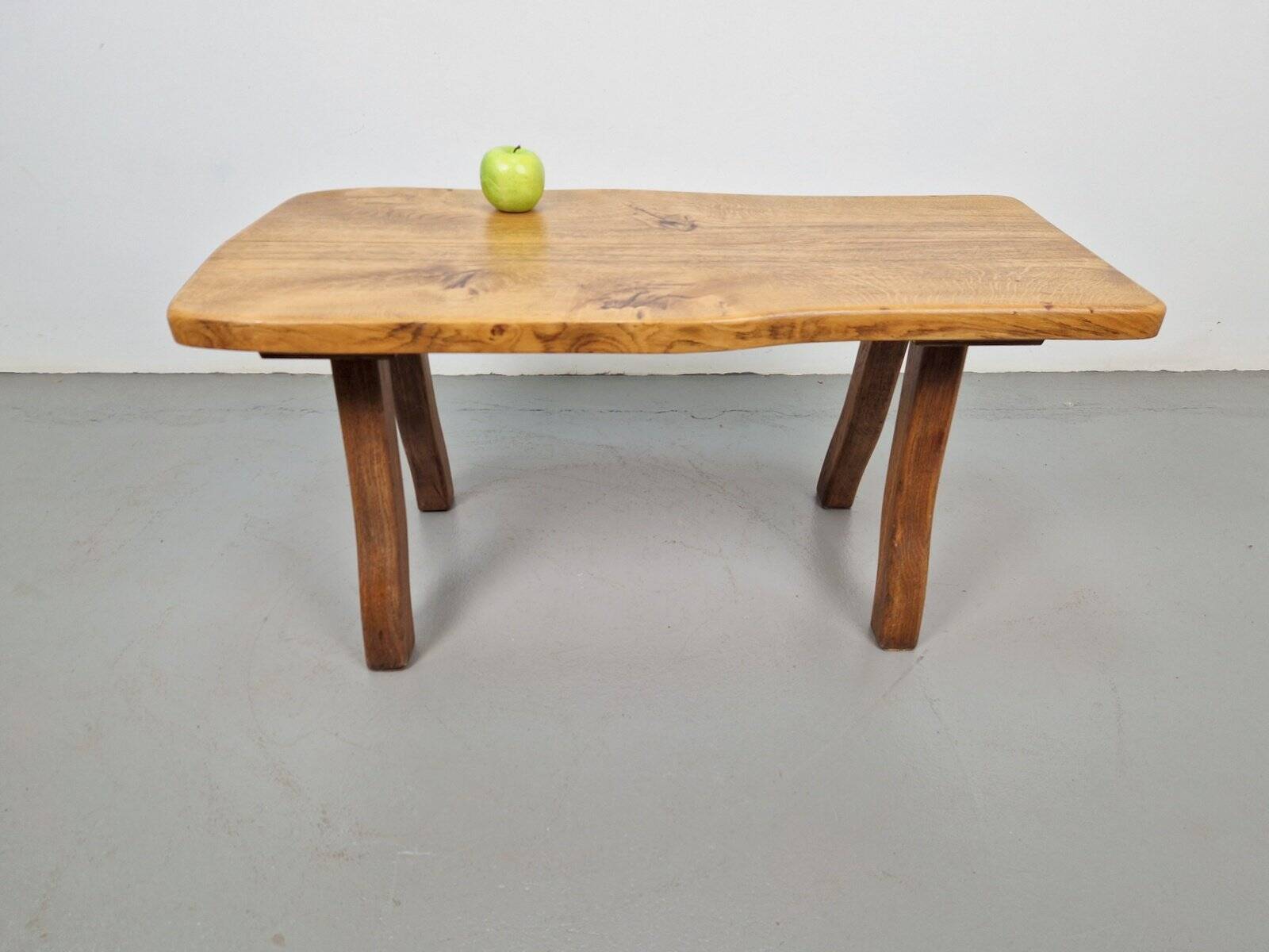 Vintage Brutalist Oak Tree Trunk Side Table, Spain, 1960s