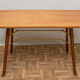 1950s coffee table in cherrywood mit brass