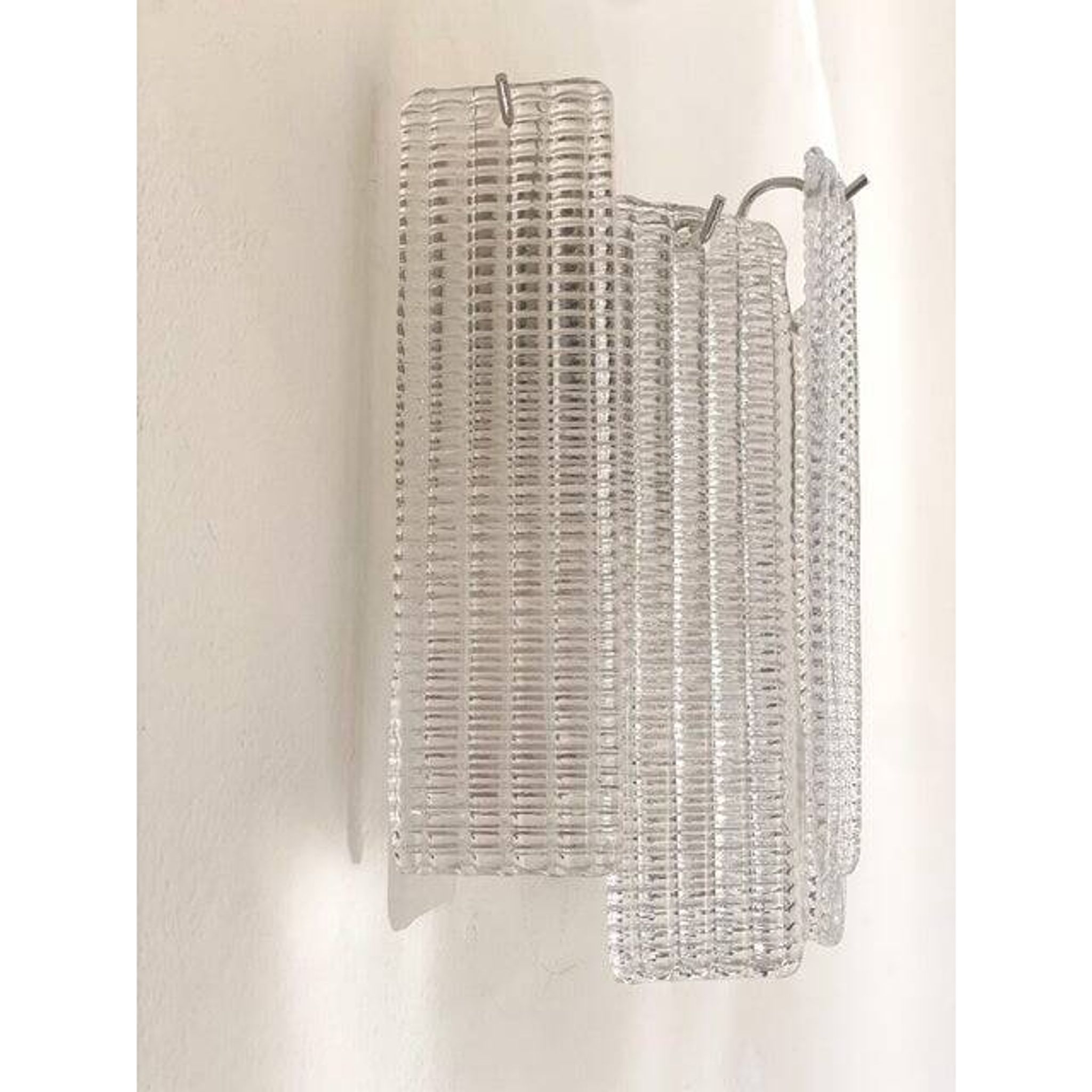 Contemporary Diamond Strips ”Listelli” Murano Glass Wall Sconce