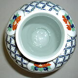 Baluster vase covered in porcelain by Coquet house in Limoges and decorated in Chantilly