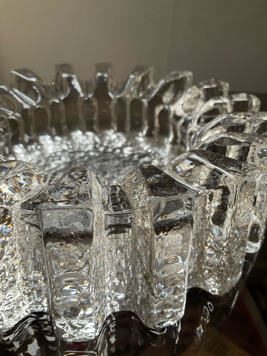 Vintage molded glass pocket vacuum