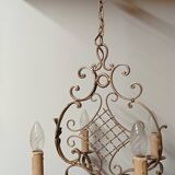 Bronze Cross chandelier, 1940s