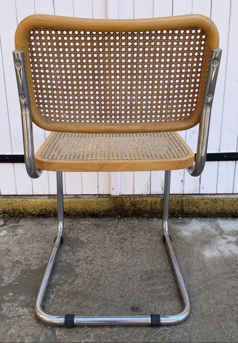 Chaise modèle B32 en cannage et acier chromé Marcel Breuer, ca 1970