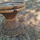 Vintage antique rattan wicker chair armchair
