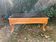 Table basse en rotin vintage