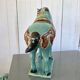 Vintage turquoise glazed ceramic horse