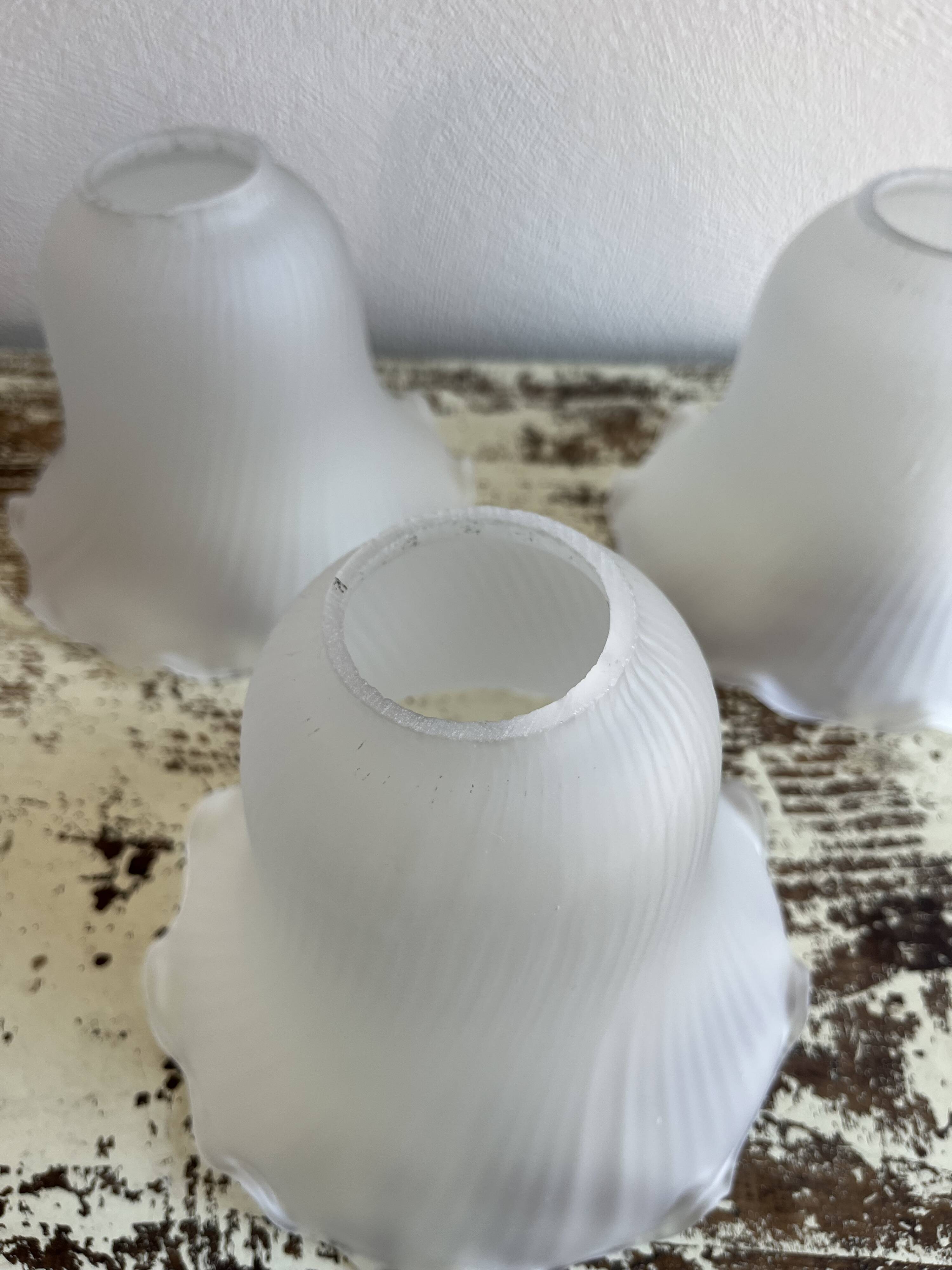 Old glass tulip globes
