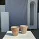 Set of 2 cups / mug Indonesian ceramic (matte brown)