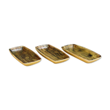 Set of 3 raviers in earthenware of Saint Clément