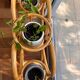 Vintage rattan plant stand – 1970s