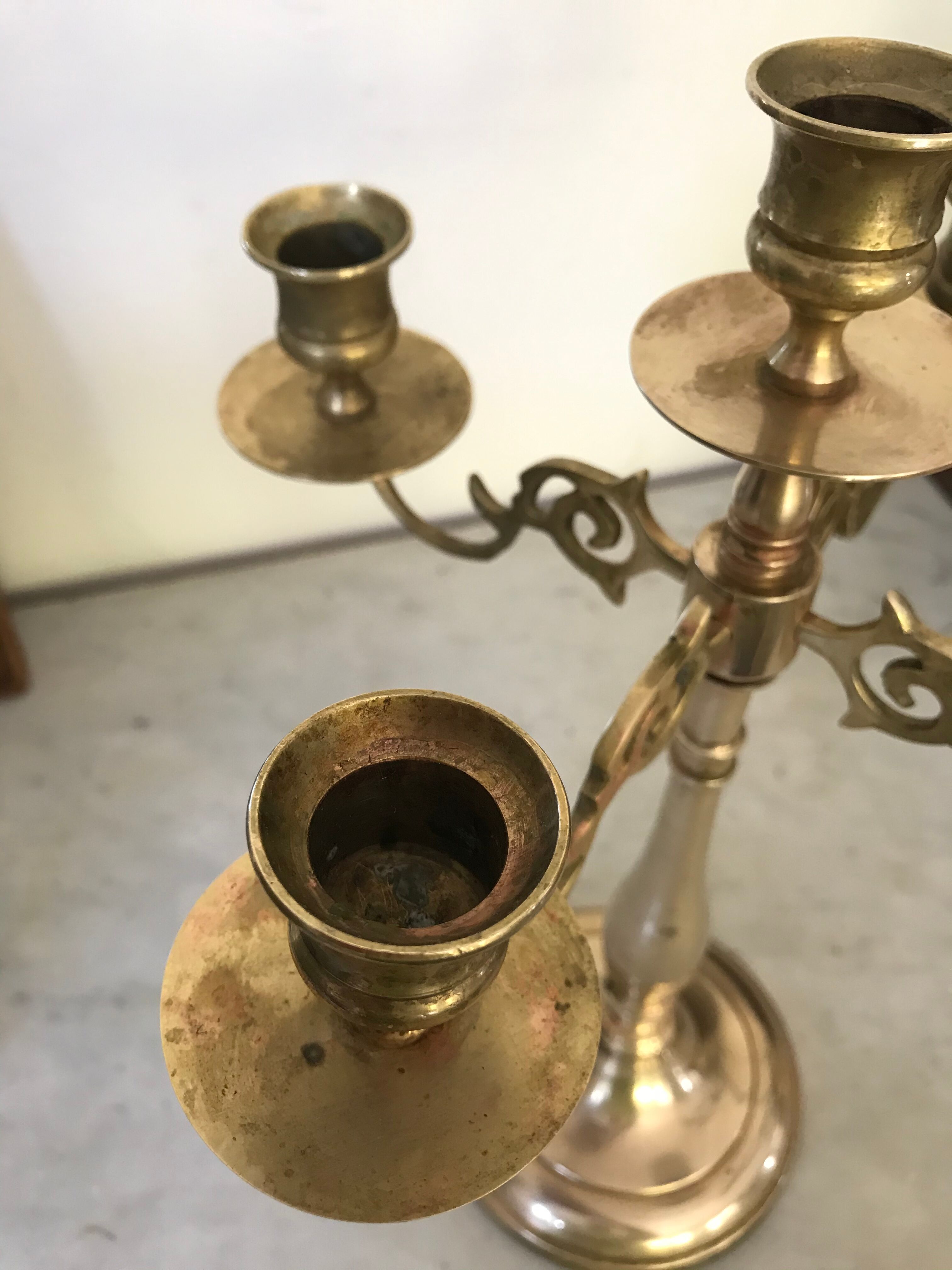 Brass chandelier 5 fires