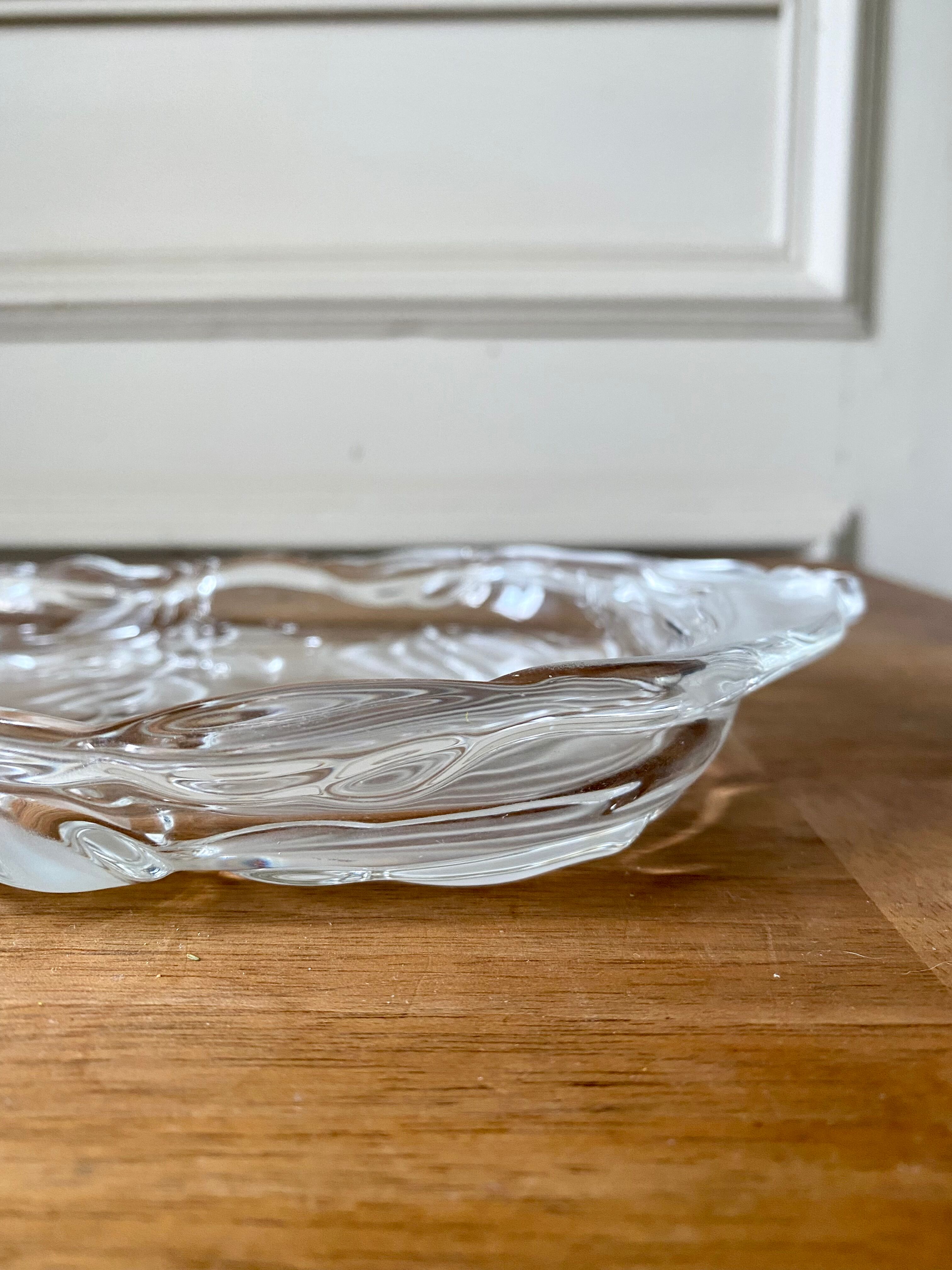 Antique glass cake dish