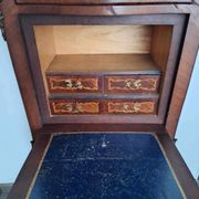 Antique secretary with marble top, late 19th century office furniture