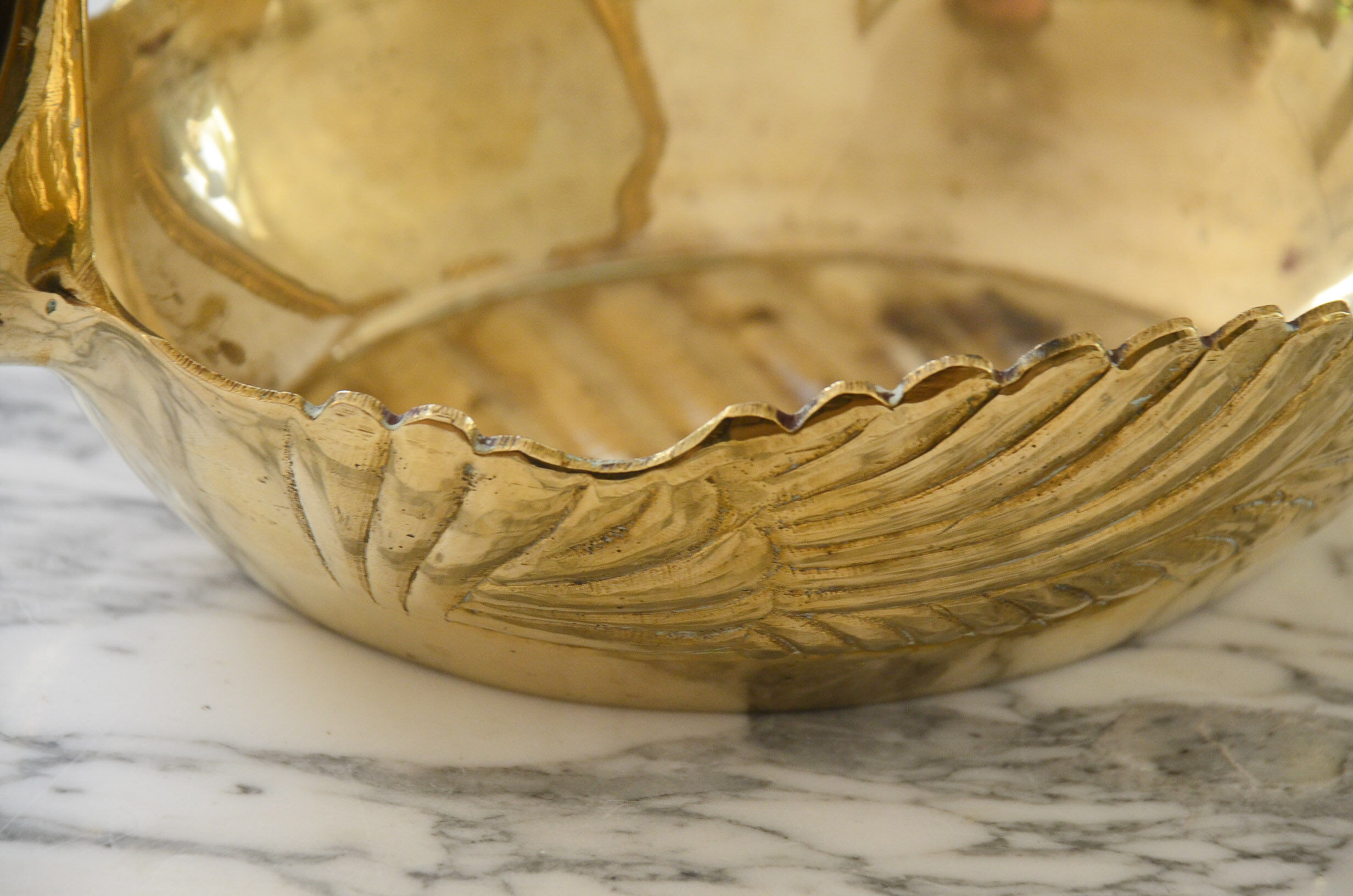 Swan brass trinket bowl from the 60/70
