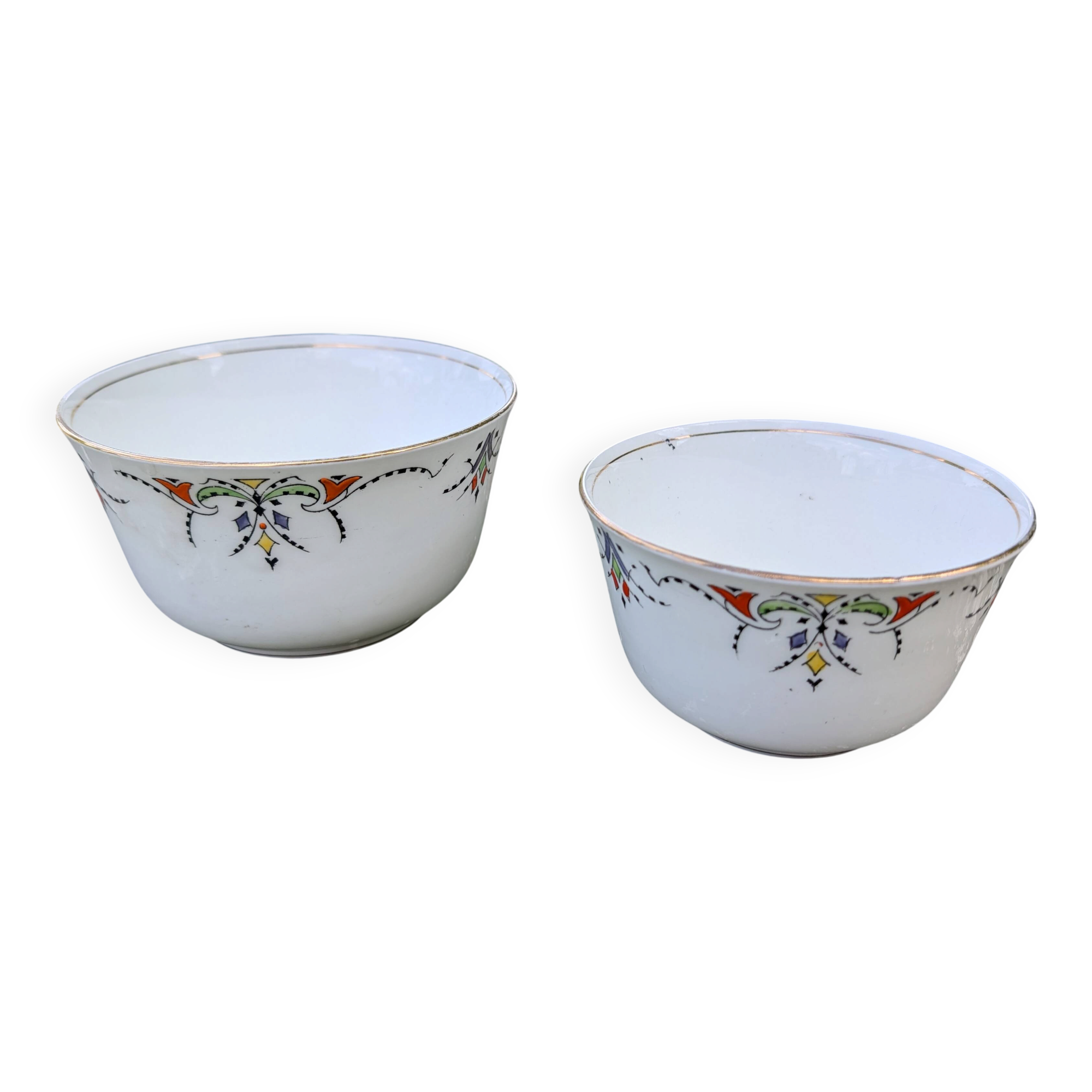 Paire de coupelles anglaises Art déco Gladstone