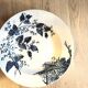 Set of 4 mismatched blue Terre de Fer soup plates