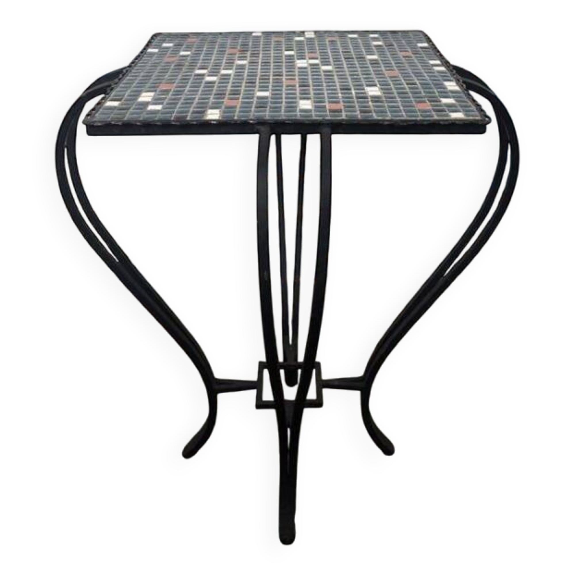 Vintage blue mosaic coffee table / plant table / side table