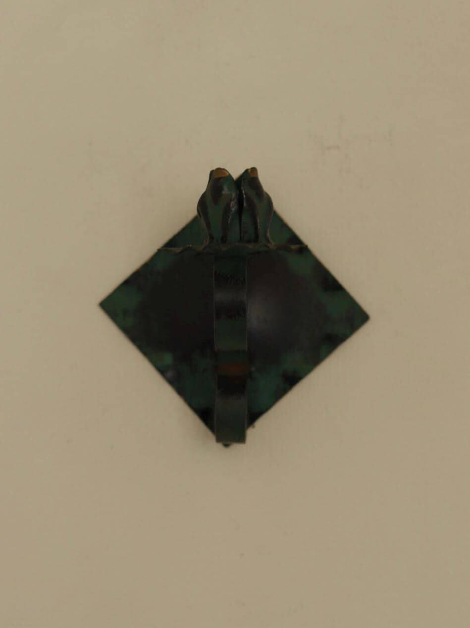 Vintage Swedish Wall Sconces in Patinated Greenish Brass