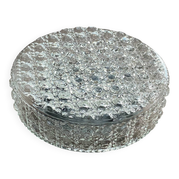 Grande applique murale plafonnier verre transparent 25 cm