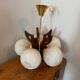 Suspension with 5 globes, Scandinavian design made by Szarvasi.