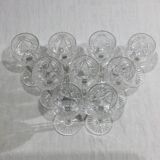 Baccarat – 9 verres à vin blanc En Cristal De Baccarat