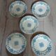 5 old flat plates in Sarreguemines ironstone