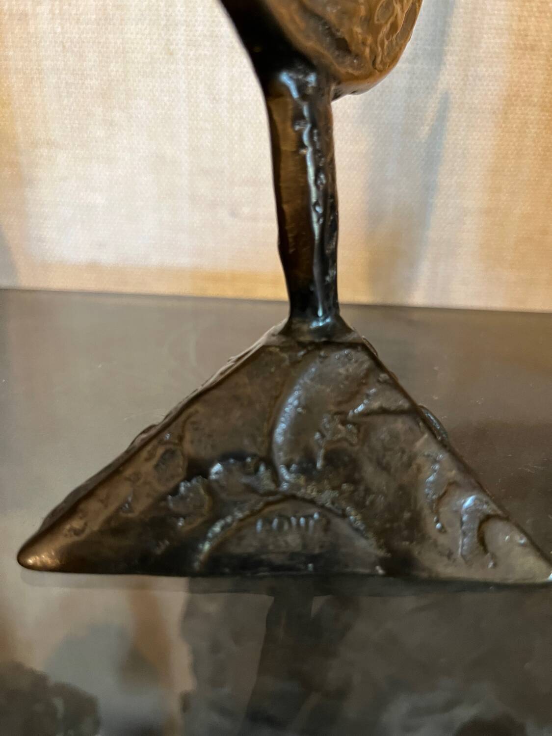 Bronze rooster by Yves Lohe