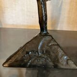 Bronze rooster by Yves Lohe