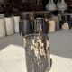 Black petrified wood side table with beige side H35 D24 - 3352