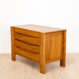 Chest of drawers in elm by Maison Regain, 1980s